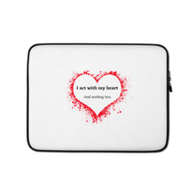 Load image into Gallery viewer, Act With Heart Laptop Sleeve
