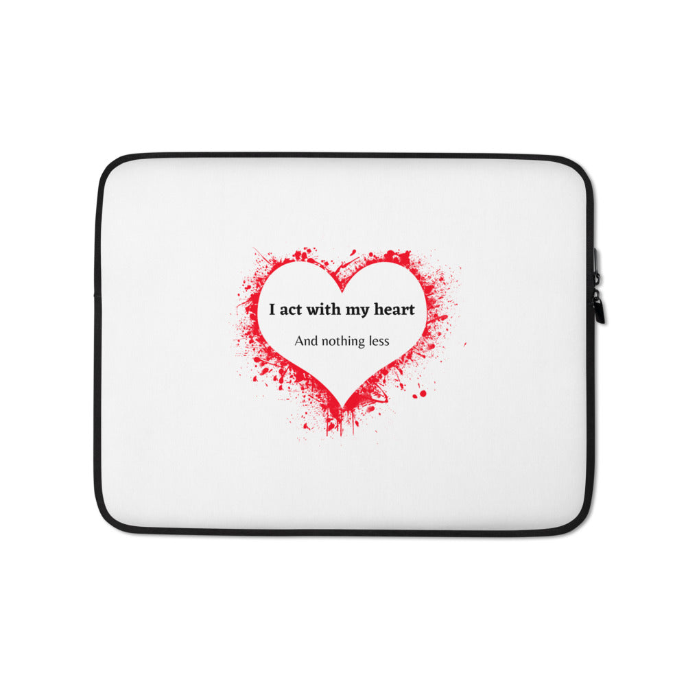 Act With Heart Laptop Sleeve