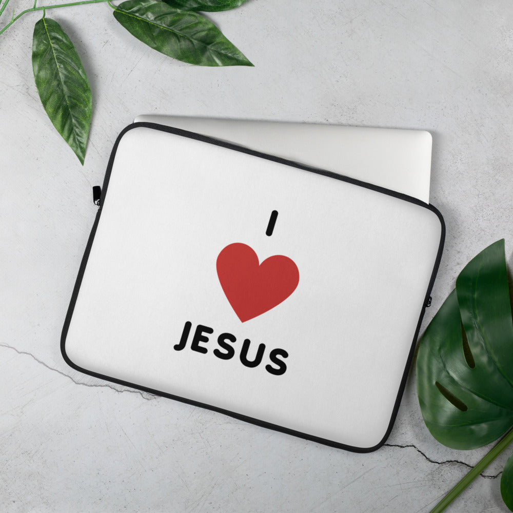 I 💗 Jesus Laptop Sleeve