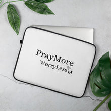 Load image into Gallery viewer, PrayMore WorryLess Laptop Sleeve
