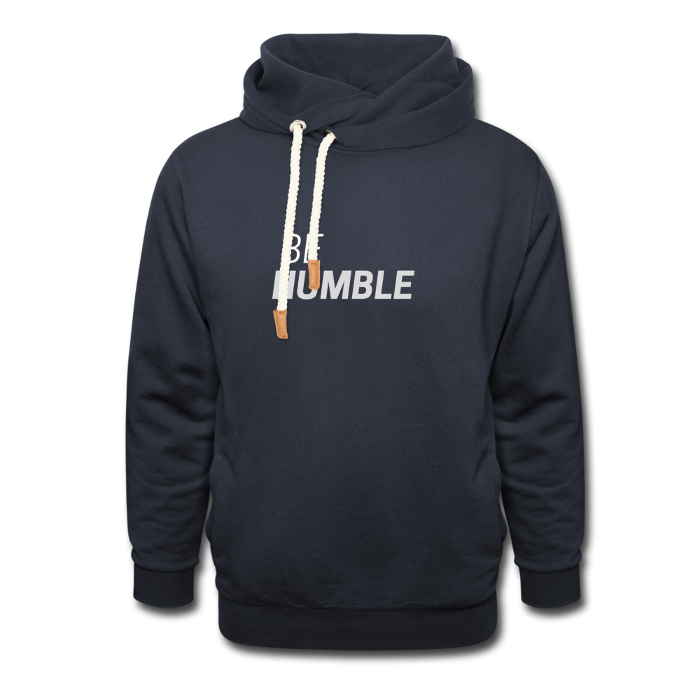 Be Humble Shawl Collar Hoodie - navy