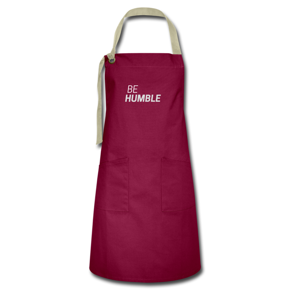 Be Humble Artisan Apron - burgundy/khaki