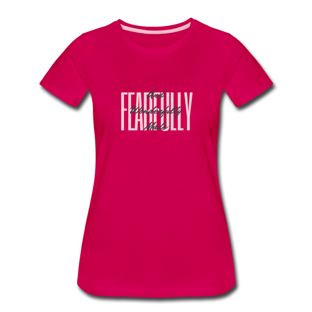 Wonderfully Made Women’s Premium T-Shirt - dark pink