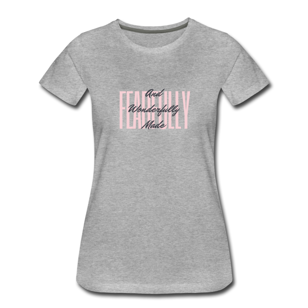 Wonderfully Made Women’s Premium T-Shirt - heather gray