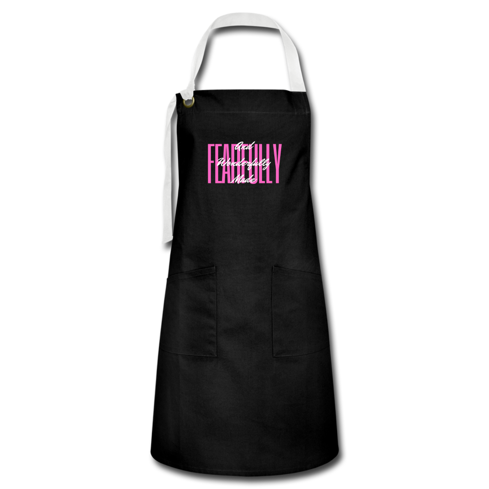 Wonderfully Made Artisan Apron - black/white