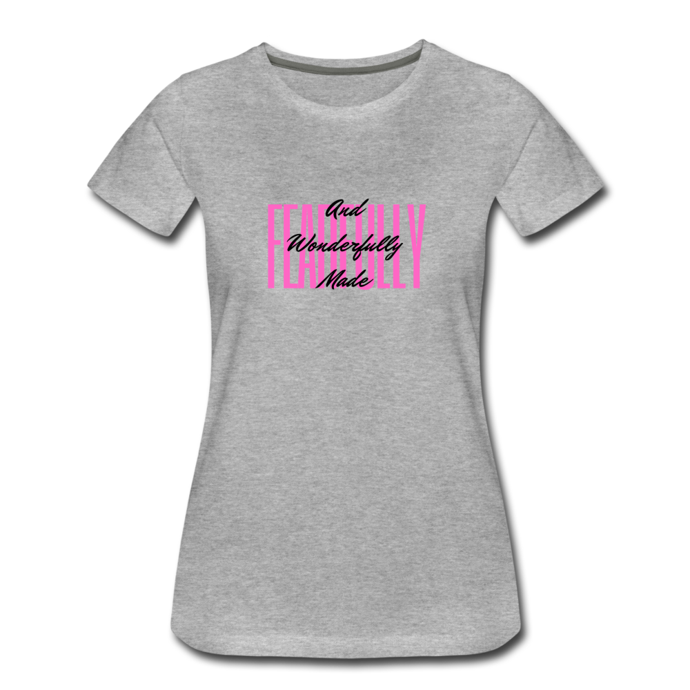 Wonderfully Made Women’s Premium T-Shirt - heather gray