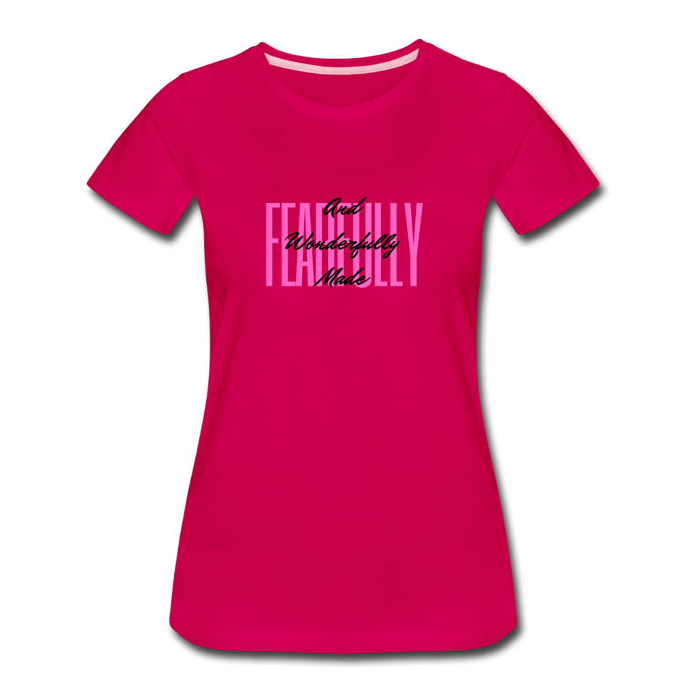 Wonderfully Made Women’s Premium T-Shirt - dark pink