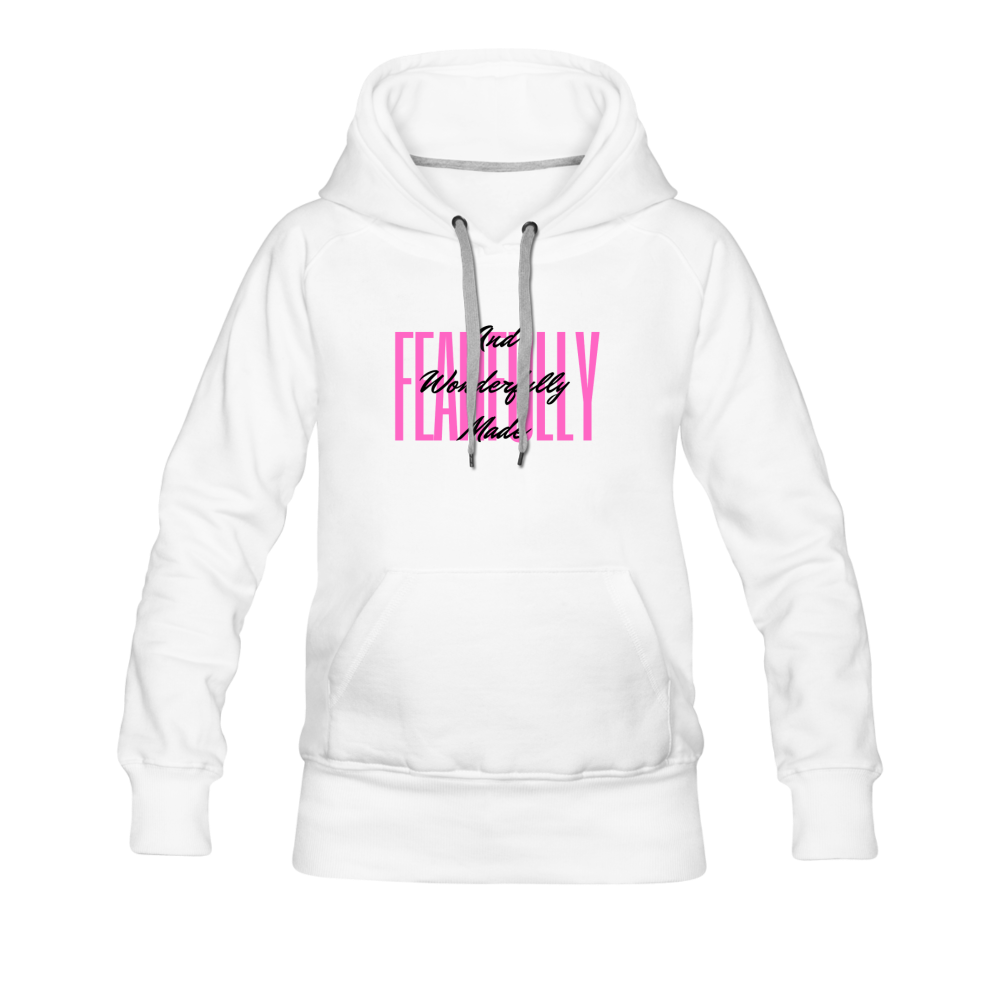 Wonderfully Made Women’s Premium Hoodie - white