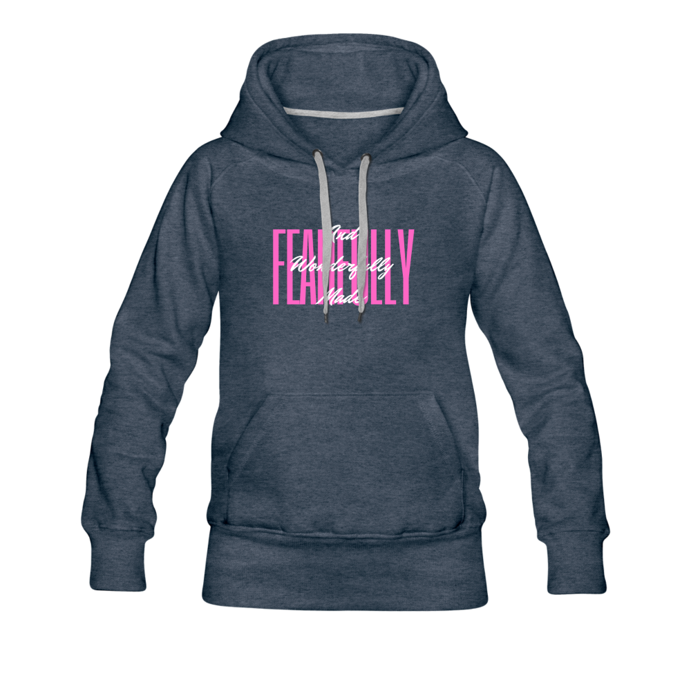 Wonderfully Made Women’s Premium Hoodie - heather denim