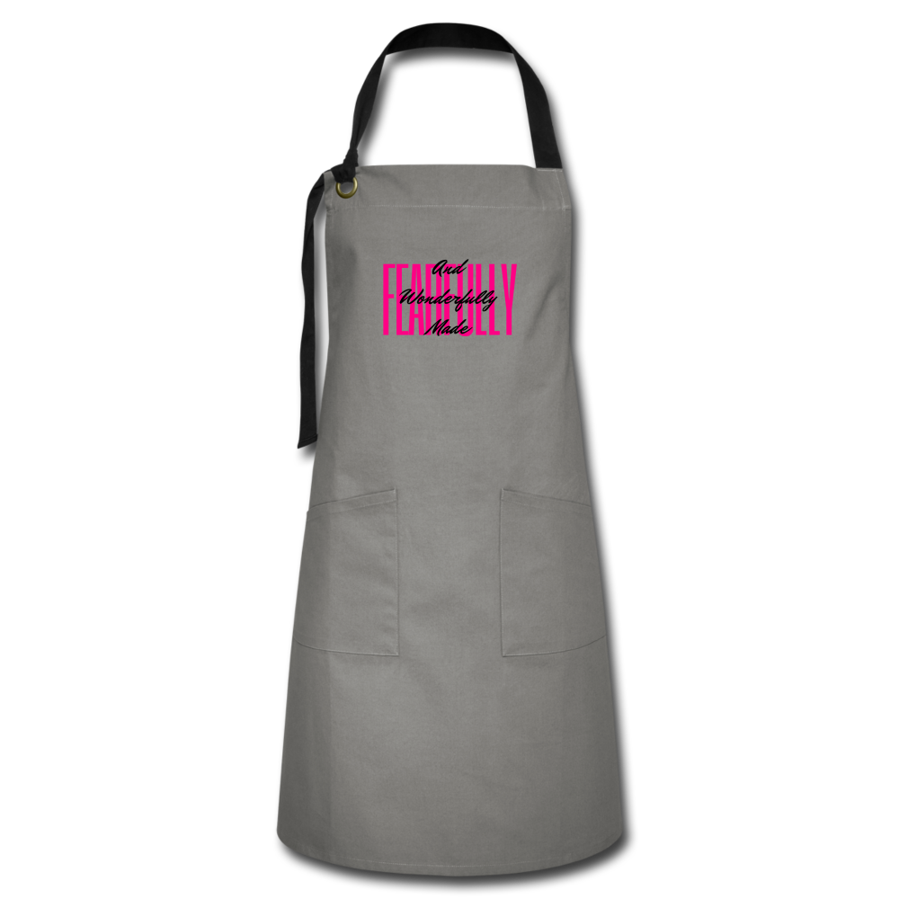 Wonderfully Made Artisan Apron - gray/black