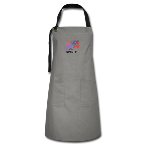 Fruit of the Spirit  Artisan Apron - gray/black