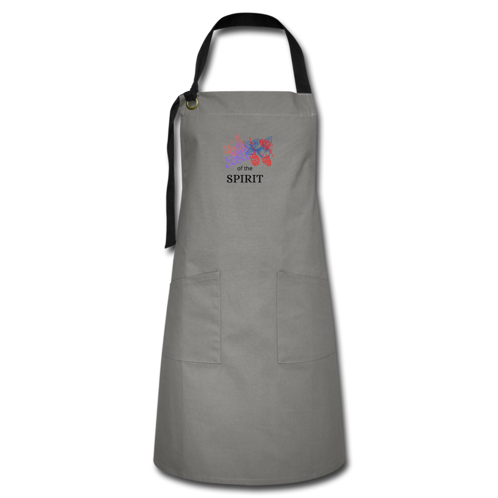 Fruit of the Spirit  Artisan Apron - gray/black