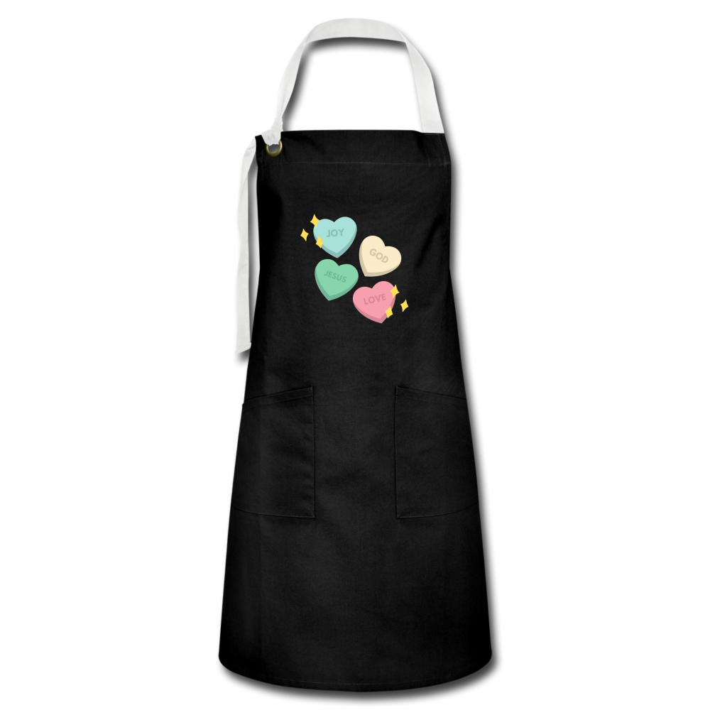 Heart of God Artisan Apron - black/white