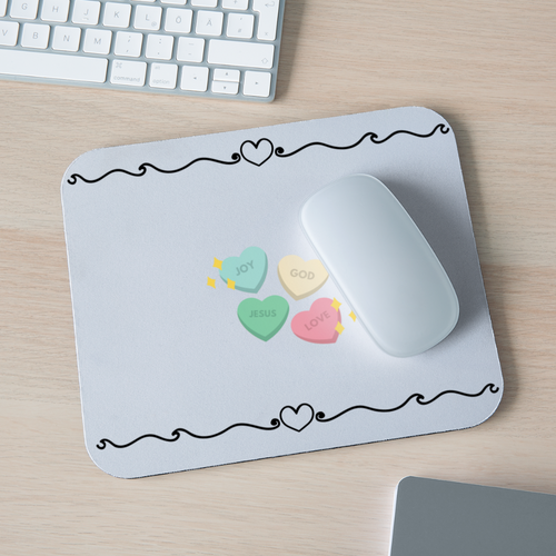 Heart of God Mouse pad Horizontal - white