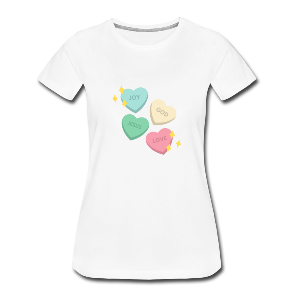 Heart of God Women’s Premium T-Shirt - white