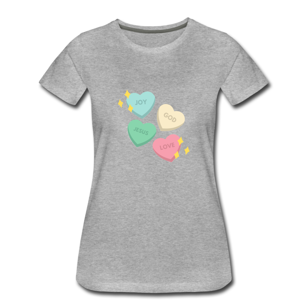 Heart of God Women’s Premium T-Shirt - heather gray