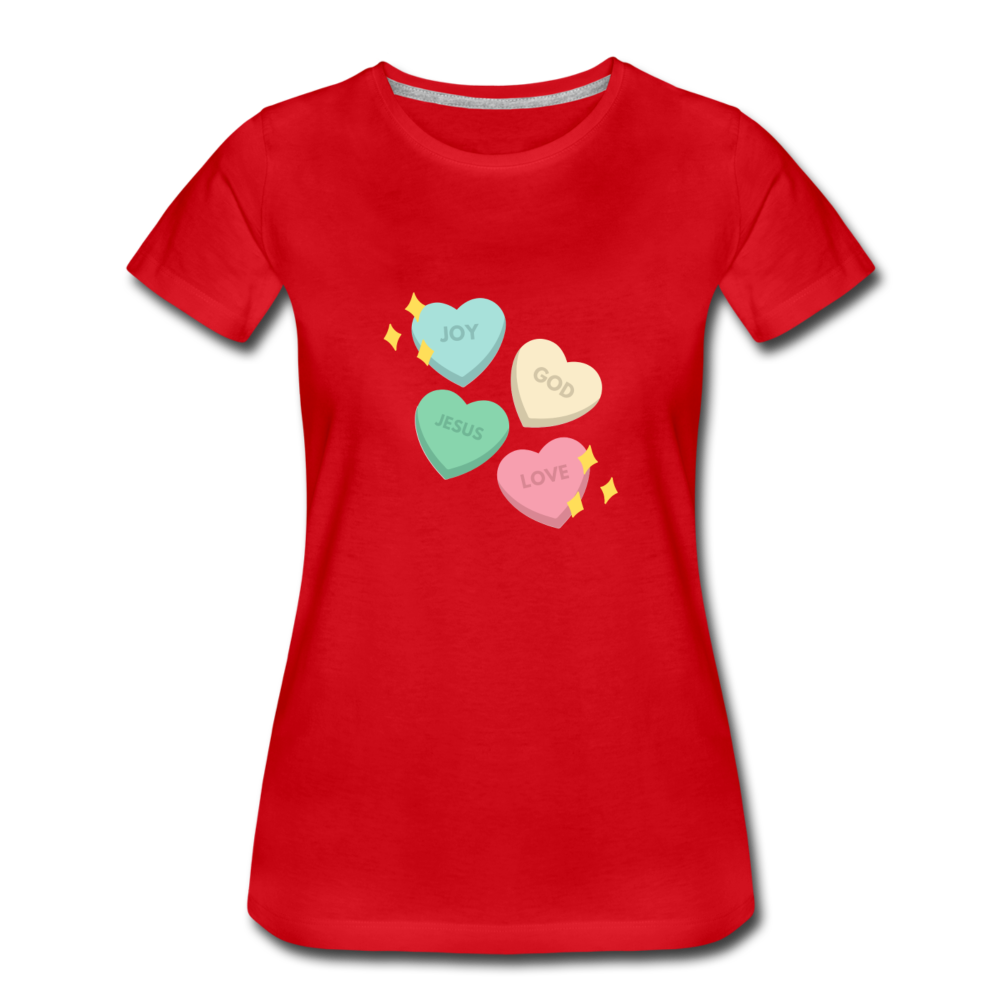 Heart of God Women’s Premium T-Shirt - red