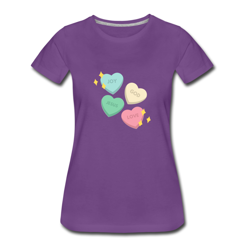 Heart of God Women’s Premium T-Shirt - purple