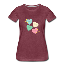 Load image into Gallery viewer, Heart of God Women’s Premium T-Shirt - heather burgundy
