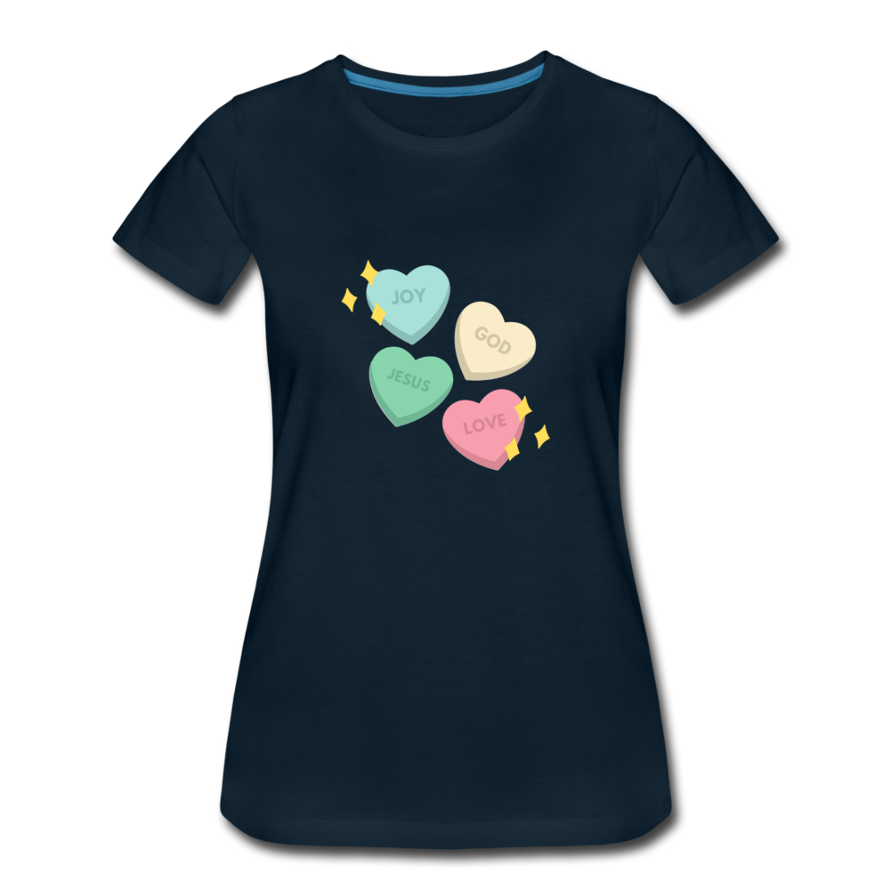 Heart of God Women’s Premium T-Shirt - deep navy