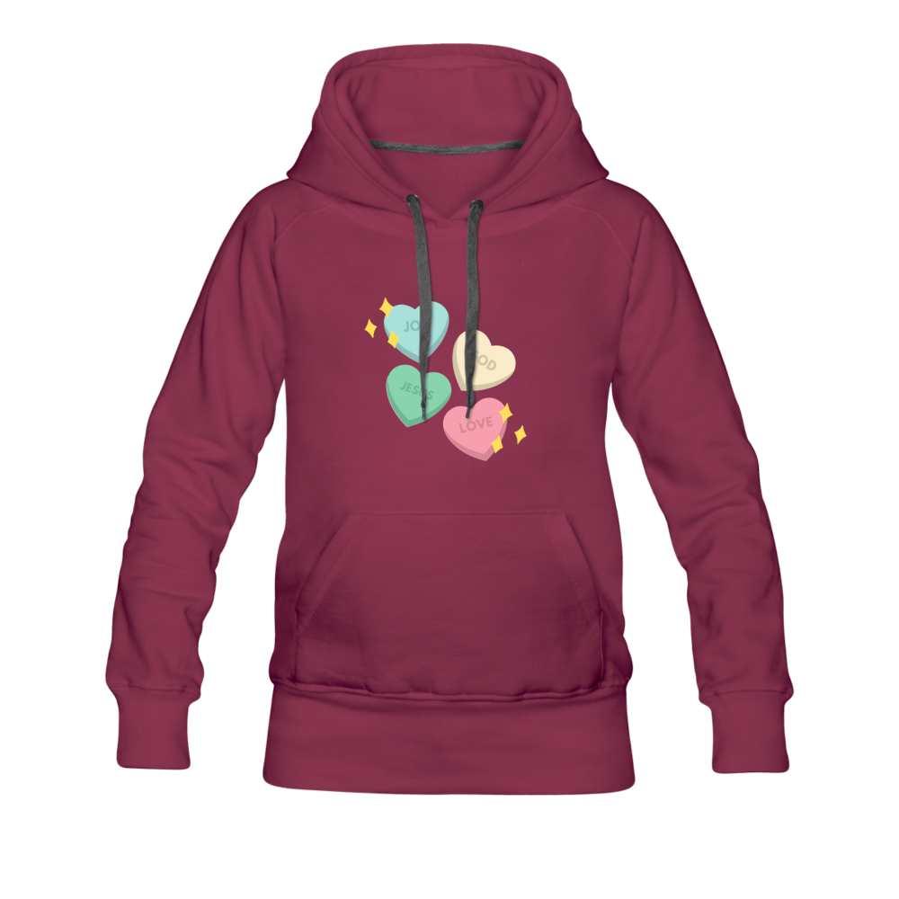 Heart of God Women’s Premium Hoodie - burgundy