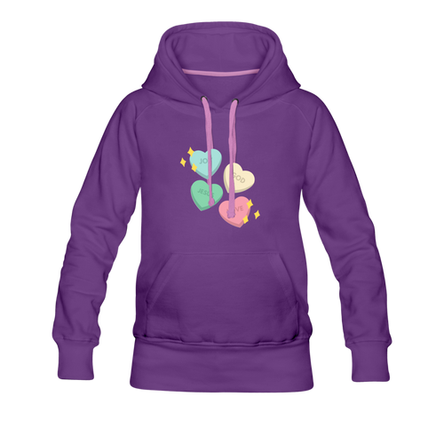 Heart of God Women’s Premium Hoodie - purple