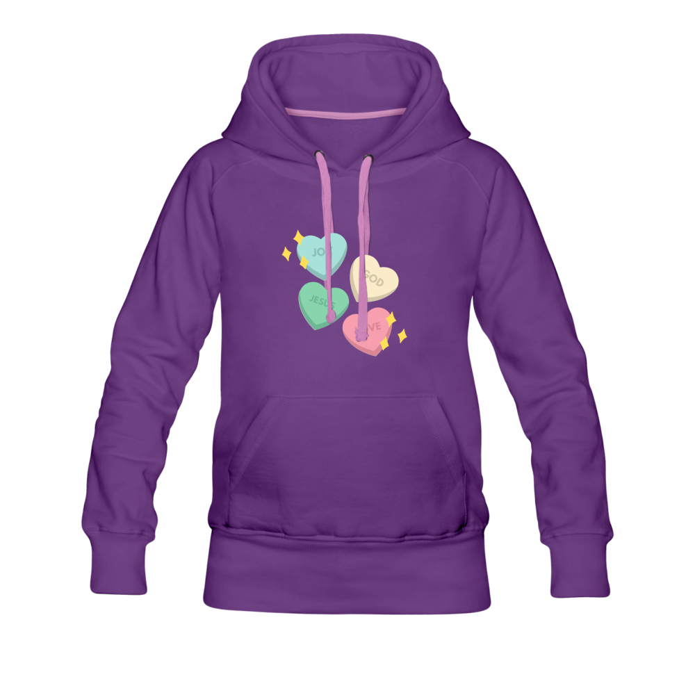 Heart of God Women’s Premium Hoodie - purple