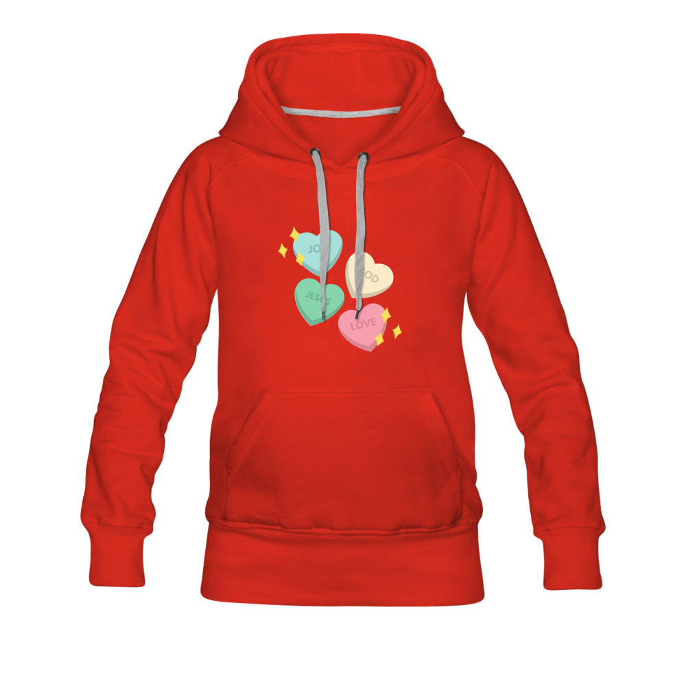 Heart of God Women’s Premium Hoodie - red