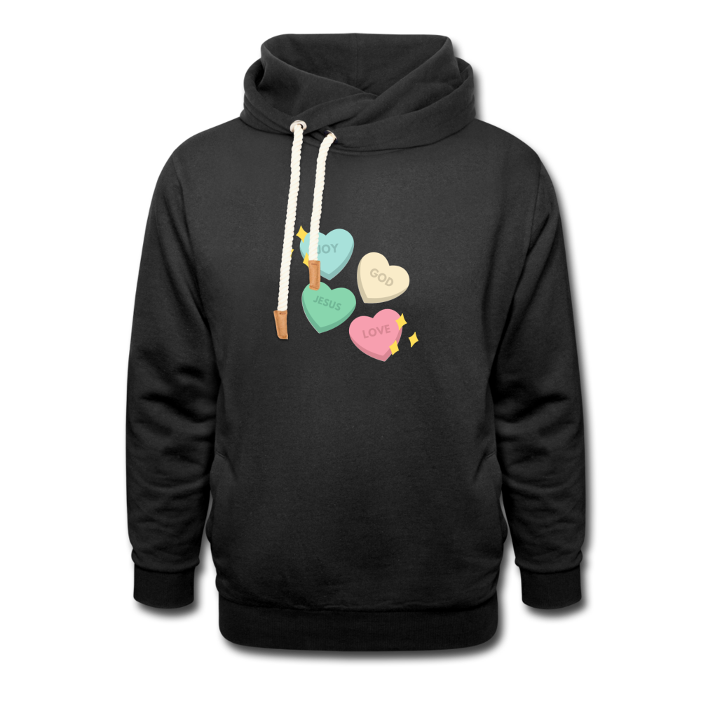 Heart of God Shawl Collar Hoodie - black