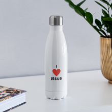 Load image into Gallery viewer, I 💗 Jesus Insulated Stainless Steel Water Bottle - white
