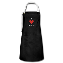 Load image into Gallery viewer, I 💗 Jesus Artisan Apron - black/white
