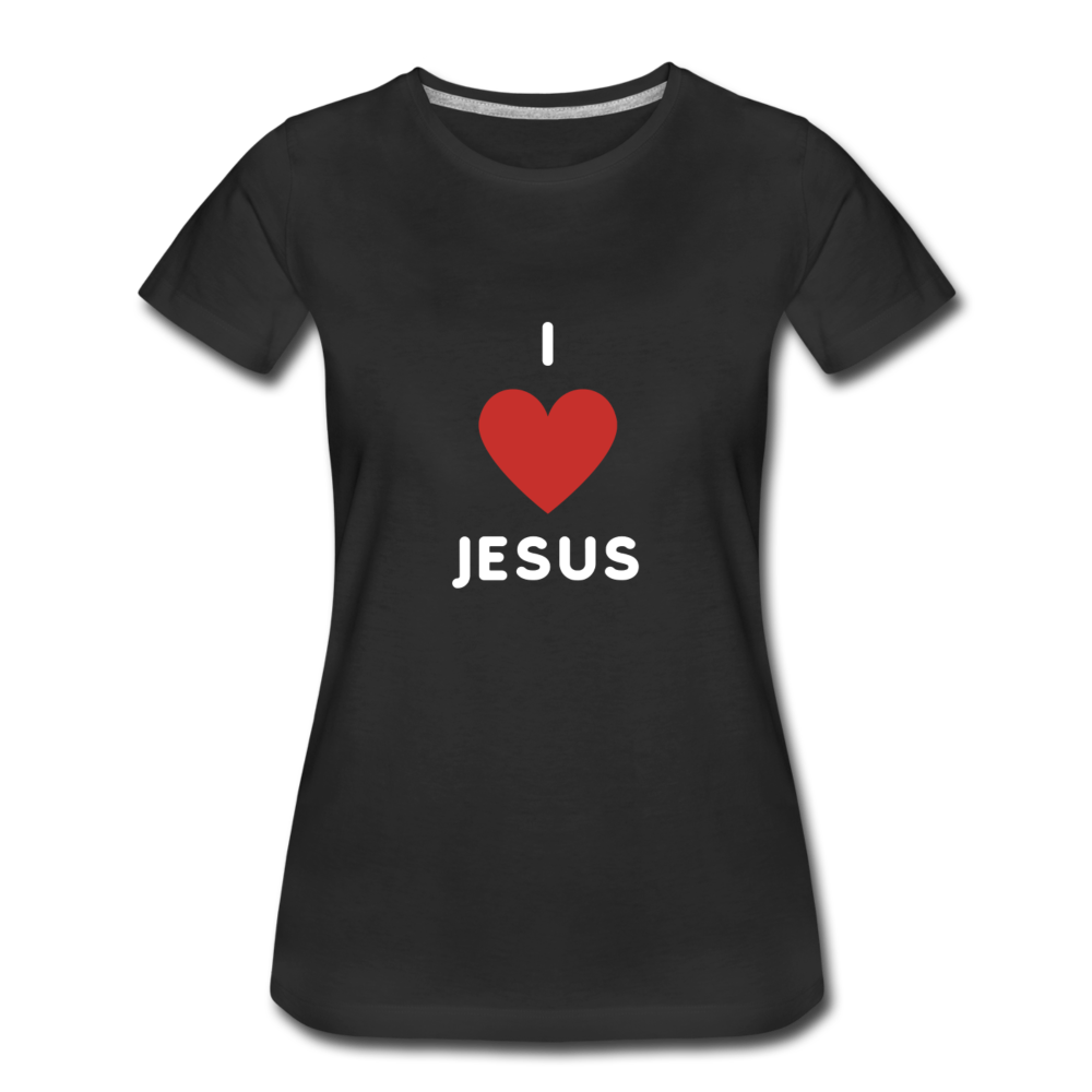 I 💗 Jesus Women’s Premium T-Shirt - black