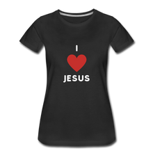 Load image into Gallery viewer, I 💗 Jesus Women’s Premium T-Shirt - black
