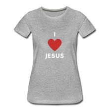 Load image into Gallery viewer, I 💗 Jesus Women’s Premium T-Shirt - heather gray
