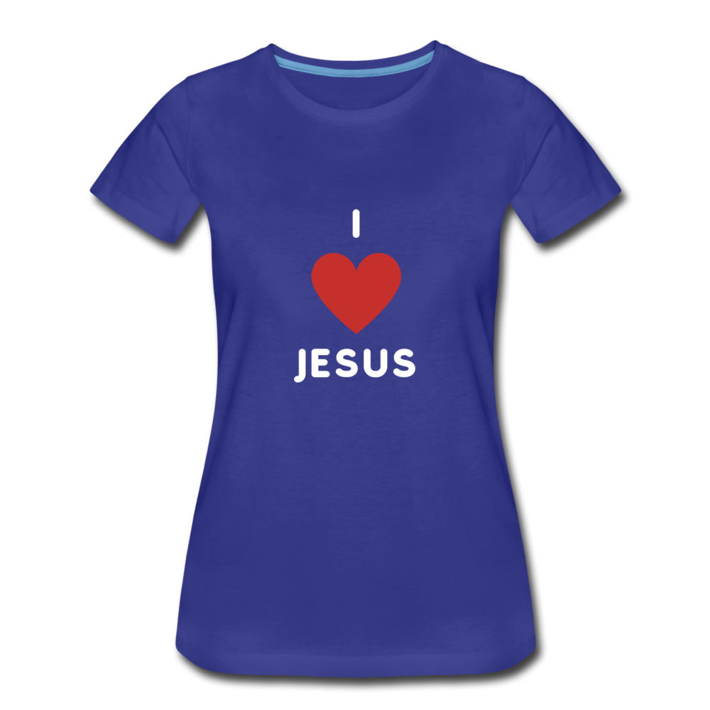 I 💗 Jesus Women’s Premium T-Shirt - royal blue
