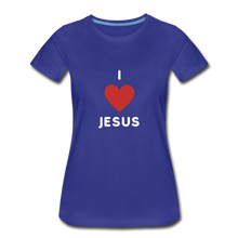 Load image into Gallery viewer, I 💗 Jesus Women’s Premium T-Shirt - royal blue
