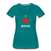 Load image into Gallery viewer, I 💗 Jesus Women’s Premium T-Shirt - teal
