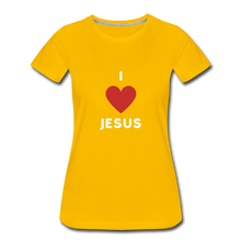 Load image into Gallery viewer, I 💗 Jesus Women’s Premium T-Shirt - sun yellow
