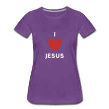 Load image into Gallery viewer, I 💗 Jesus Women’s Premium T-Shirt - purple
