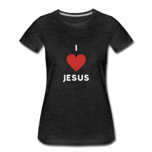 Load image into Gallery viewer, I 💗 Jesus Women’s Premium T-Shirt - charcoal gray
