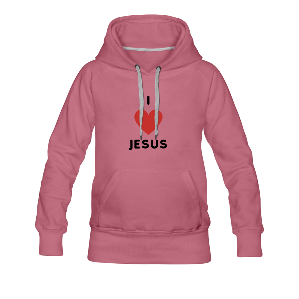 I 💗 Jesus Women’s Premium Hoodie - mauve