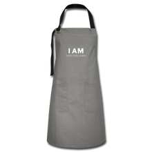 Load image into Gallery viewer, I Am With The Lord Artisan Apron - gray/black
