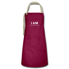 Load image into Gallery viewer, I Am With The Lord Artisan Apron - burgundy/khaki
