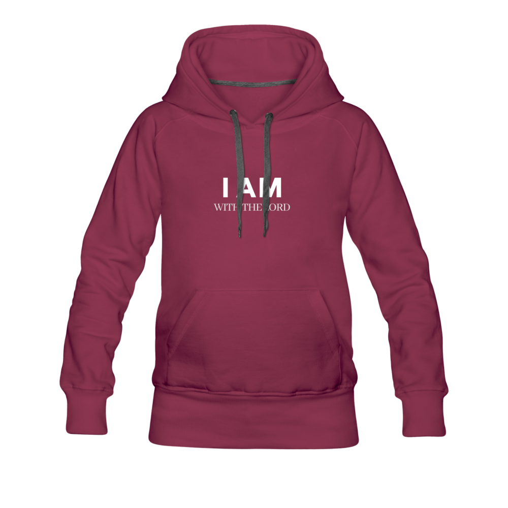 I Am With The Lord Women’s Premium Hoodie - burgundy