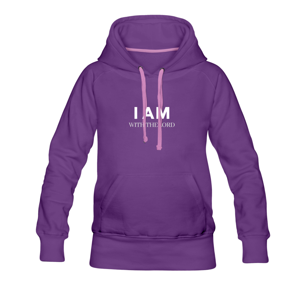 I Am With The Lord Women’s Premium Hoodie - purple