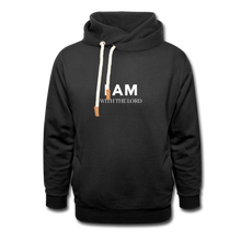 Load image into Gallery viewer, I Am With The Lord Shawl Collar Hoodie - black
