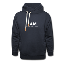 Load image into Gallery viewer, I Am With The Lord Shawl Collar Hoodie - navy
