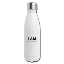 Load image into Gallery viewer, I Am With The Lord Insulated Stainless Steel Water Bottle - white
