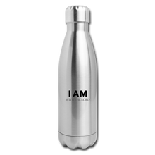 Load image into Gallery viewer, I Am With The Lord Insulated Stainless Steel Water Bottle - silver
