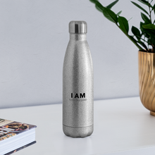 Load image into Gallery viewer, I Am With The Lord Insulated Stainless Steel Water Bottle - silver glitter
